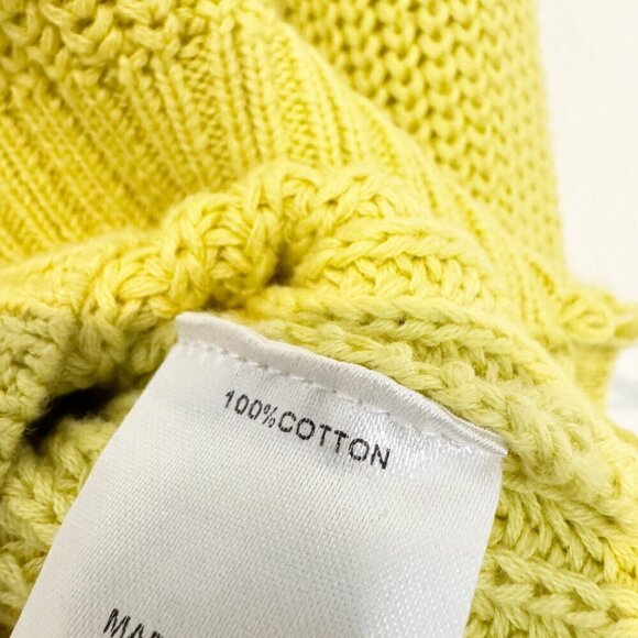 Lovers + Friends Medea Distressed Turtleneck Balloon Sleeve Knit Sweater Medium - Picture 7 of 10